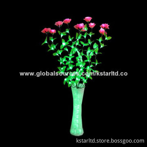 LED flower light, 130cm height, working voltage of 24V DC, for indoor use